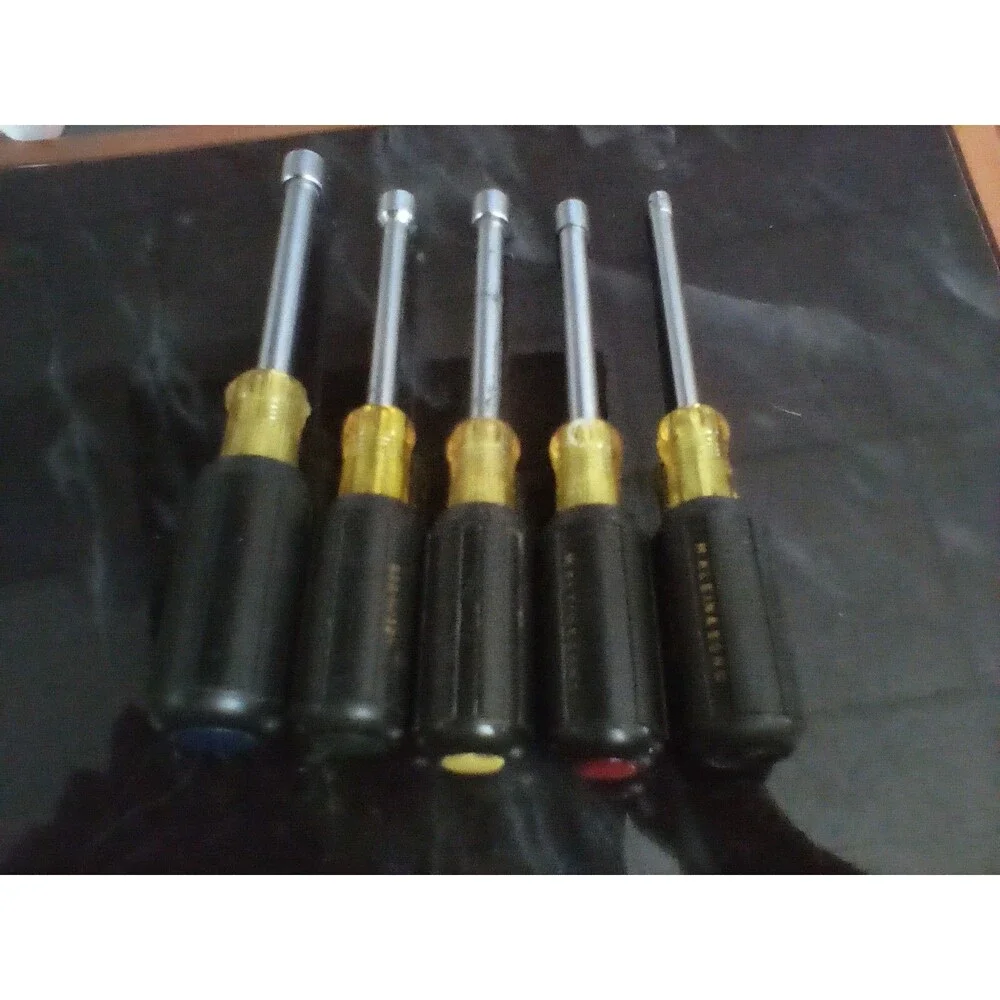 Vintage Klein Tools 630 5 Piece Nut Driver Set Standard SAE 3/16 - 3/8